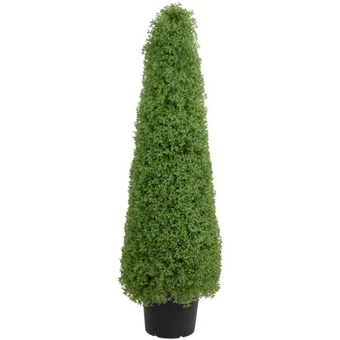 Northlight 4' Artificial Boxwood Cone Topiary Tree With Round Pot ...