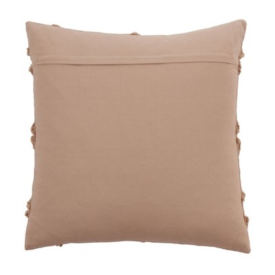 Natural Diamond Tufted Cotton Throw Pillow