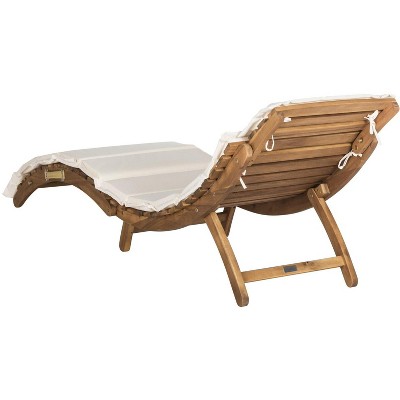 Pacifica Natural Brown Acacia Wood 3-Piece Lounge Set with Beige Cushions