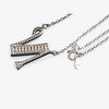 Anna-Kaci Silver Tone Initial Letter Pendant Necklace with Crystal Rhinestone Accents - 4 of 4
