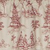 RLF Home Naomi Toile Tailored 100% Cotton with Fully Lined 3" Rod Pocket Valnance for Windows 50" x 14" Red - 4 of 4
