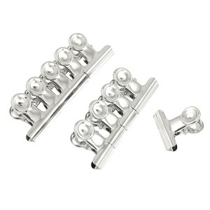 Unique Bargains Paper Ticket File Stainless Steel Springy Binder Clips 10 Pcs - 1 of 4