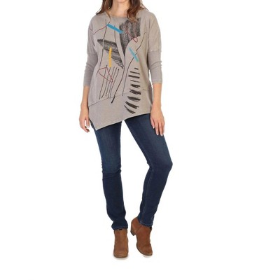 Women's Strings Mineral Washed Dolman Sleeve Cotton Top - Jess & Jane