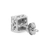 Haus of Brilliance Silver 1/6 Ctw Invisible Set Princess-Cut Diamond Quad Composite Stud Earrings - 4 of 4