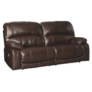 Hallstrung Two Seat Reclining Power Sofa Chocolate Brown - Signature Design by Ashley, Brown Brown