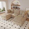 100 Inch U Shaped Modern Sofa Modular Sectional Cloud Couch with 2 Ottoman, 4-Seat Chenille Deep Seat Couches for Living Room - 2 of 4