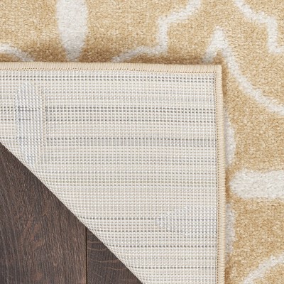 Ivory Beige Moroccan Trellis 6' x 9' Outdoor Rug