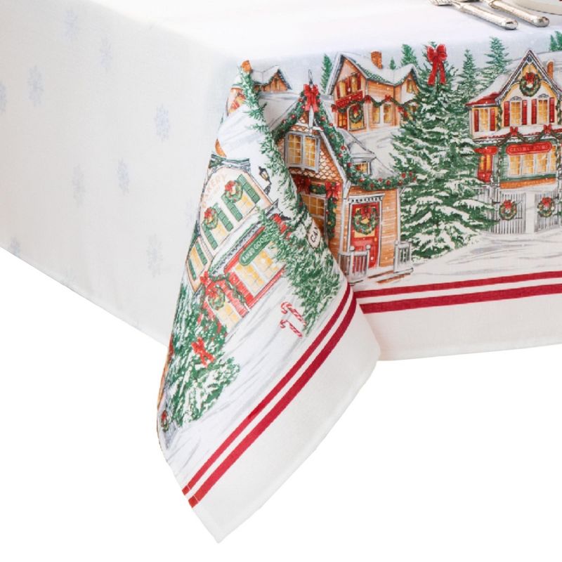 Storybook Christmas Village Holiday Tablecloth - Elrene Home Fashions, 2 of 4