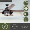 VAXCEL Charleston 56 In. Bronze Farmhouse Indoor-Outdoor Ceiling Fan with LED Light Kit and Remote - 2 of 4