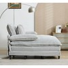 Oversized Upholstered Chaise Lounge with 4-gear Adjustable Backrest, Lazy Sleeper Sofa Bed Leisure Reading Couch with 2 Pillows -ModernLuxe - 3 of 4