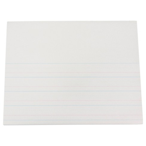 School Smart 3-Hole Punched Filler Paper w/ Red Margin, 8-1/2 x 11