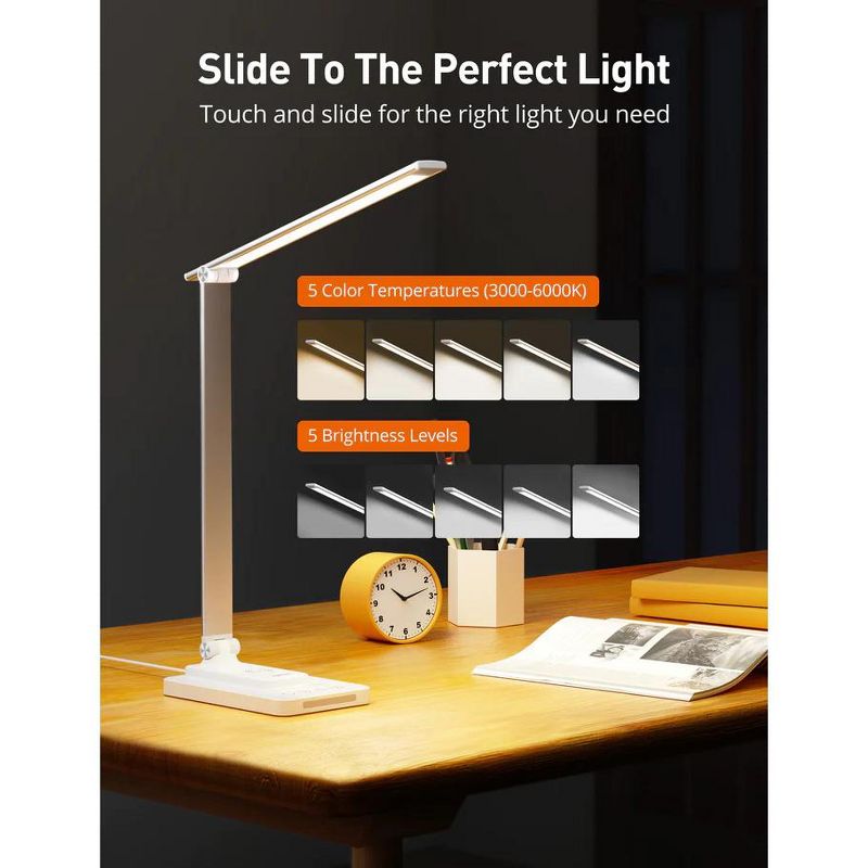 Sympa DL048 LED Desk Lamp with Eye Comfort, Wireless Charging, 2 of 8