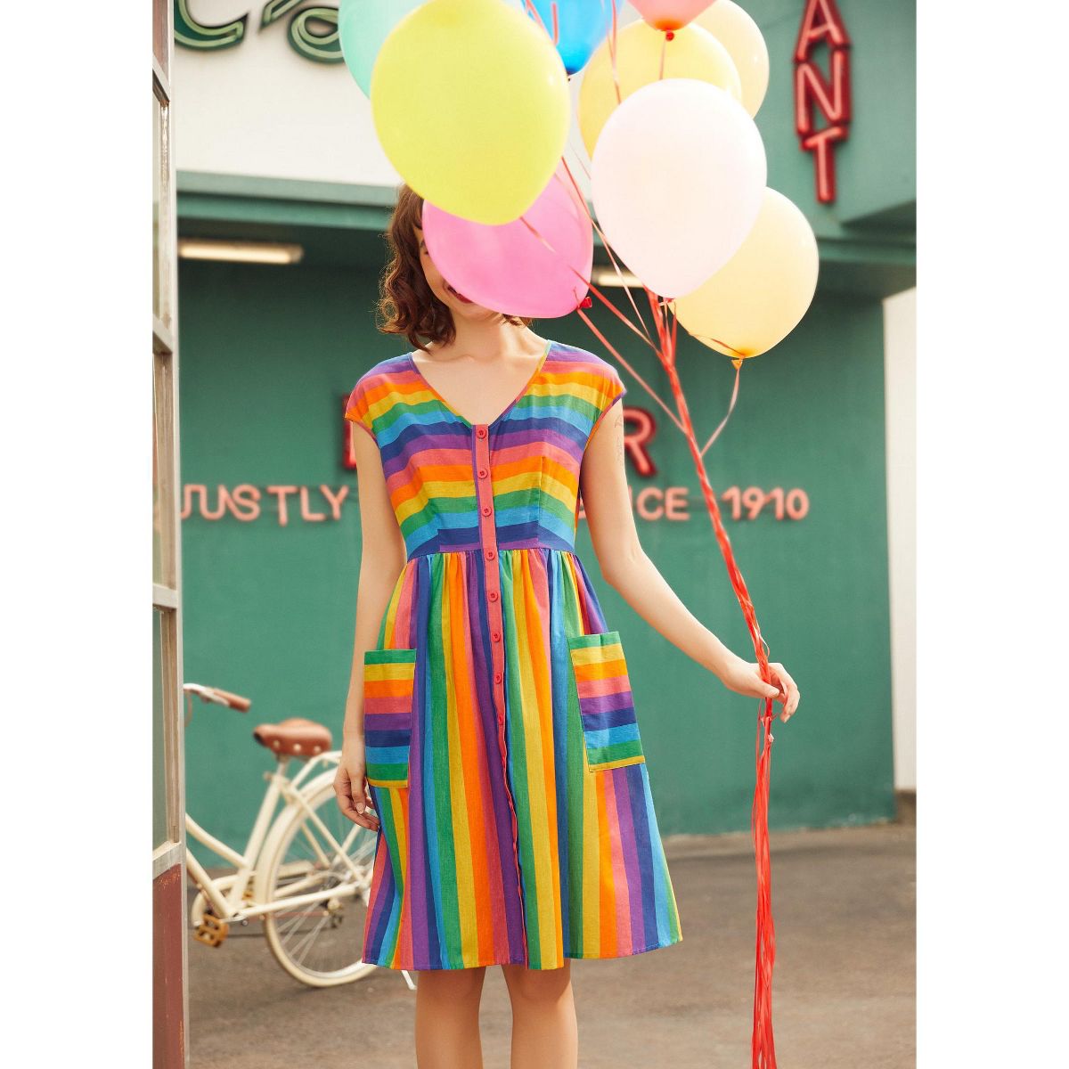 More Is More Rainbow Stripe Dress