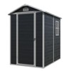 NicBex Durable Resin Outdoor Storage Shed with Gable Roof and Lockable Garden Shed Door with Window for Backyard, Lawn, Patio - 3 of 4