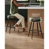 VASAGLE 2-Pack 360° Swivel Bar Stools, Counter Height Bar Stools, Synthetic Leather with Stitching, Mid-Century Modern, Kitchen Home Bar - 3 of 4