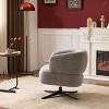 KWPZQEB Leisure Swivel Accent Chair, 360 Degree Swivel Sofa Chair with Curved Handle & Upholstered, Barrel Chair for Bedroom, Balconie, Living Room - 4 of 4