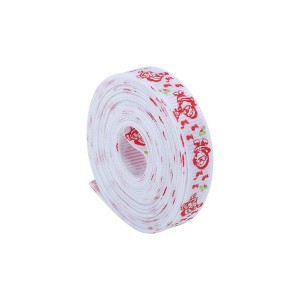 Unique Bargains Gift Wrap Ribbons Holiday Streamers Polyester White Red 179.13"x0.39" 1 Pc - 1 of 4