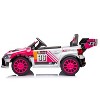 12V 20W*2 Kids Ride-On Sports Car, Racing Style Electric Toy Vehicle with Remote Control, LED Lights, Music, Seat Belt & Shock Absorbers - 2 of 4