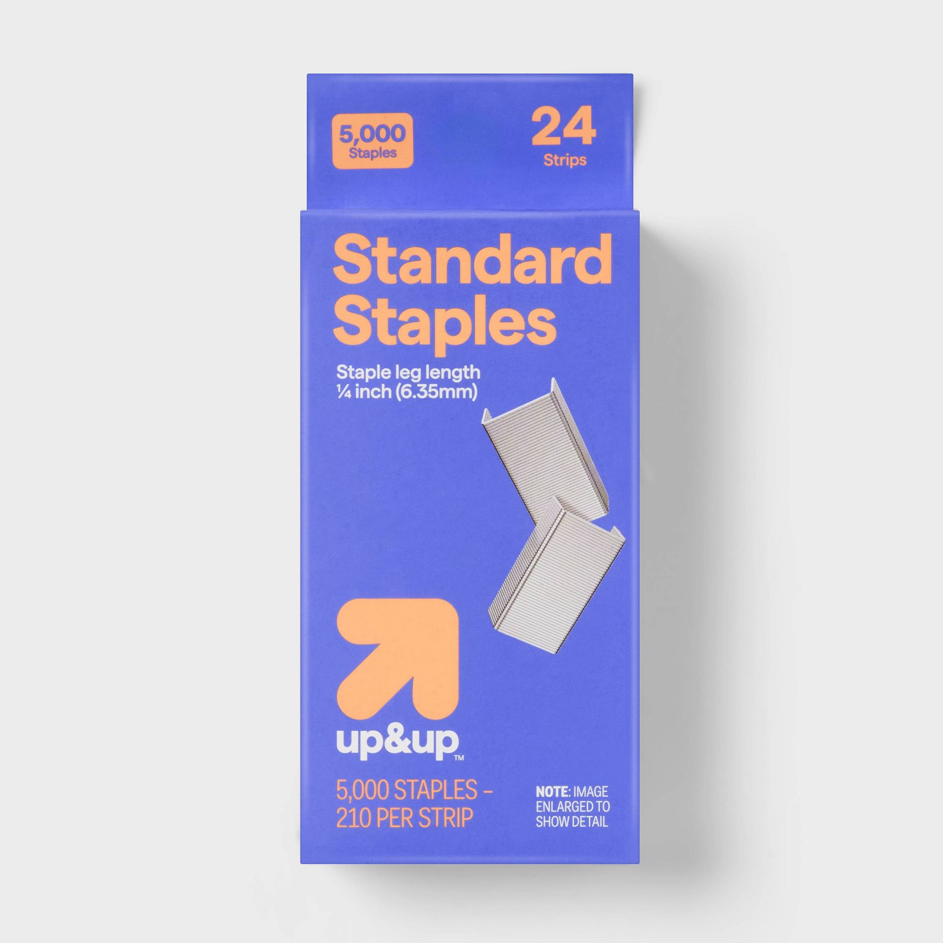 5000 Standard Staples - up&up™: Staple Refills for Stapler, Metallic Silver, 5000 Count