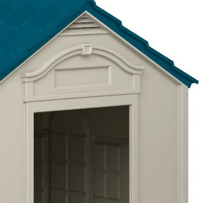 Large Taupe and Blue Insulated Plastic Dog House