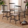 Baxton Studio 4pc Cardinal Wood and Metal Dining Chair Set Dark Brown/Black - 4 of 4