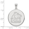 Black Bow Jewelry Sterling Silver Northern Illinois Huskies NCAA Extra Large Pendant - 2 of 3