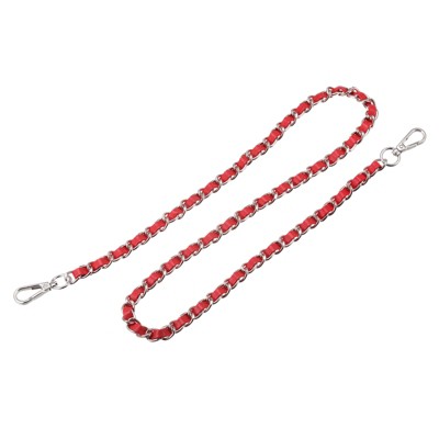 Unique Bargains Metal Corrosion-Resistant PU Leather Purse Flat Chain Straps