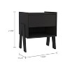 NicBex 18 inch Wide Nightstand with 1 Drawer,Modern Side Table with One Open Shelf,Bedside Table for Bedroom,Living Room,Black/Gray - 3 of 4