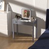 HDZNVF Multifunctional Vanity Desk with Flip-top Mirror & Storage, Makeup Table 2 Drawers & 3 Removable Organizer Boxes - 4 of 4