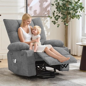 Power Lift Recliner Chair for Elderly - Electric Massage & Heat Recliner with 45° Assist Stand, Swivel Rocker with Cup Holders, Reclining Lounge - 1 of 4