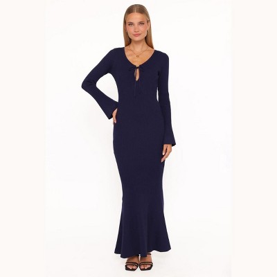 long sleeve burgundy dress Naked Wardrobe Women's Long Sleeve Mock Neck Minidress - Purple