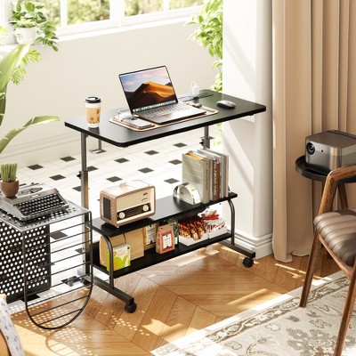 Aheaplus Height Adjustable Computer Desk with Charging Station