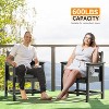 Outdoor Patio Dining Chairs, HDPE Plastic Outdoor Patio Chairs All-Weather Durable Garden Seating for Yard, Outside, Poolside, Deck, Porch - 4 of 4