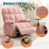 GustoWave Oversized Massage Recliner Chair with Heat, Manual Swivel Rocker, Lumbar Support, Dual Cup Holders, Side Pockets, Living Room - 4 of 4
