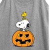 Women's - Peanuts - Snoopy Woodstock Pumpkin Graphic Racerback Tank - 2 of 4