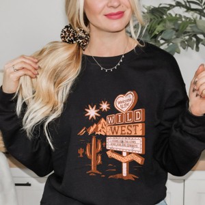 Simply Sage Market Wild West Distressed Sweatshirt - 1 of 4