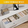 Heynemo Fluted 6 Drawer Dresser, Modern Closet Organizer Dressers, Double Chest of Drawers with Soft Close Drawers, Wood Storage Cabinet, White - 4 of 4