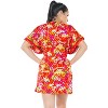 HAPPY BAY Women's Summer Bathing Suit Cover-up Mini Wrap Dresses X-Large-XX-Large Orange Tie Dye Design - 2 of 4