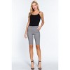 Slickblue Women's Jacquard Bengaline Bermuda Pants, Waist Band Detail, Textured Fabric, Black/White, Size S-L - 3 of 4