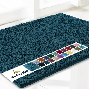 Muddy Mat Highly Absorbent  Soft Chenille Door Mat and Pet Rug Non Slip Thick Washable Area and Bath Mat for Indoor and Outdoor - 1 of 2