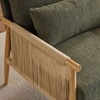 Karl Home Green Chenille Accent Chair Armchair With Pillow - 3 of 4