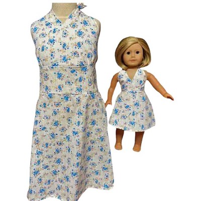 Doll Clothes Superstore Size 7 Matching Girl And Doll Blue Flower Sundresses