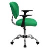Emma and Oliver Mid-Back Mesh Padded Swivel Task Office Chair with Chrome Base and Arms - 4 of 4