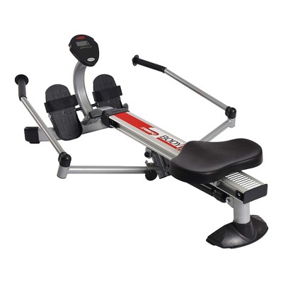 Stamina BodyTrac Glider Full Body Cardio Exercise Fitness Rower Stationary Rowing Machine with Molded Seat, Padded Hand Grips, and Workout Monitor
