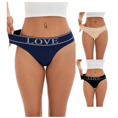 INSPIRE CHIC 3 Packs Women's Mid-Waisted Underwear No Trace Briefs High Elasticity Soft Strech Ladies Panties