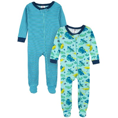 Gerber Baby And Toddler Boys Snug Fit Footed Cotton Pajamas Bug