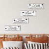Wooden Plaque Set - 4PCS Farmhouse Hanging Signs with Family, Love, Faith, Hope, and Butterfly Designs - 4 of 4