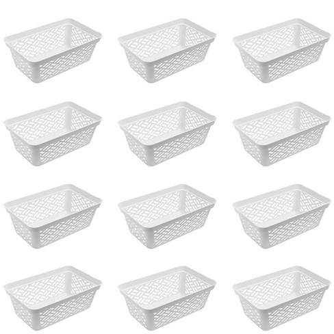 Ezy Storage Medium Decorative Plastic Brickor Shelf Pantry Basket Bin 12 Pack Target