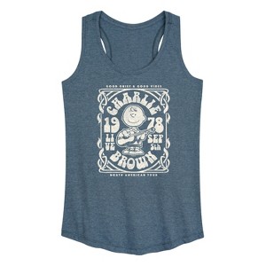 Women's - Peanuts - Charlie Brown Tour Graphic Racerback Tank - 1 of 4