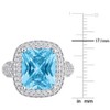 EVERLY JEWELRY |Sterling Silver 13.63 CT TGW Light Blue Pastel & White Cubic Zirconia Halo Ring - 4 of 4